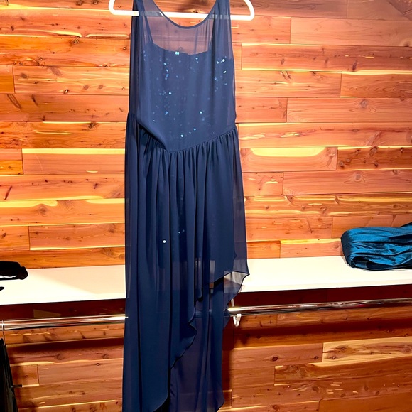 Navy blue cocktail dress worn once - Picture 1 of 5